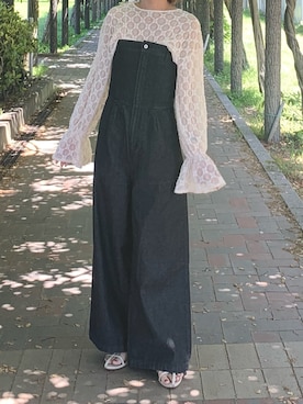 「Kastane（カスタネ）のアイテム（サロペット/オーバーオール）」を使った、( ◠‿◠ )さん（レディース・162cm）の春コーディネート