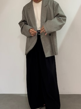 「チェックジャケット」｜「アイテム（ジャケット/アウター）」を使った、みきをさん（メンズ・169cm）の秋コーディネート