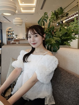 「Louere（ルエレ）のアイテム（シャツ/ブラウス）」を使った、うさぎさんのふくさん（レディース・154cm）の夏コーディネート