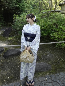「utatane（ウタタネ）のアイテム」を使った、うさぎさんのふくさん（レディース・154cm）の夏コーディネート