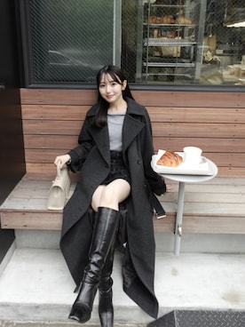 「アイテム（トレンチコート）」を使った、うさぎさんのふくさん（レディース・154cm）の秋コーディネート