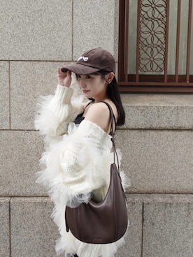 「アイテム（キャップ）」を使った、うさぎさんのふくさん（レディース・154cm）の秋コーディネート