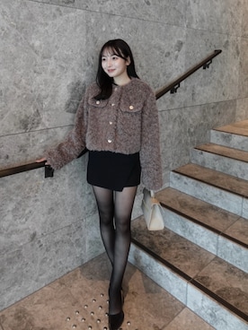 「CAFUNE（カフネ）のアイテム」を使った、うさぎさんのふくさん（レディース・154cm）の冬コーディネート