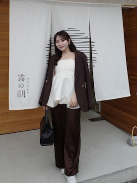 「anuans（アニュアンス）のアイテム（ジャケット/アウター）」を使った、うさぎさんのふくさん（レディース・154cm）の秋コーディネート