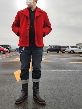 「レッドウィング」｜「アイテム（その他アウター）」を使った、12hiさん（メンズ・177cm）の冬コーディネート