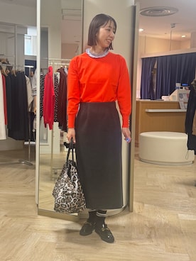 「スカートコーデ」｜「アイテム（ローファー）」を使った、nol tsujiさん（レディース・164cm）の秋コーディネート