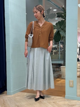 「NOLLEY’S（ノーリーズ）のアイテム（トップス）」を使った、nol tsujiさん（レディース・164cm）の春コーディネート