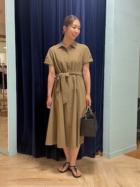 「大人カジュアルコーデ」｜「アイテム（シャツワンピース）」を使った、nol tsujiさん（レディース・164cm）の夏コーディネート