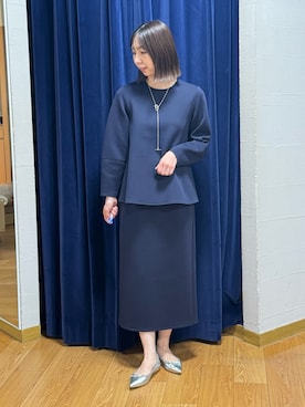 「セレモニーコーデ」｜「アイテム（スカート）」を使った、nol tsujiさん（レディース・164cm）の春コーディネート
