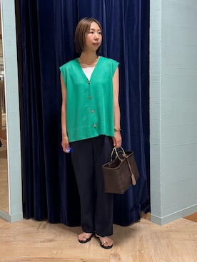 「NOLLEY’S（ノーリーズ）のアイテム」を使った、nol tsujiさん（骨格ウェーブ・レディース・164cm）の夏コーディネート