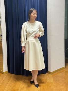 「セレモニーコーデ」｜「アイテム（スカート）」を使った、nol tsujiさん（レディース・164cm）の冬コーディネート