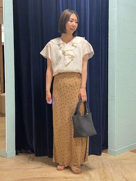「NOLLEY’S（ノーリーズ）のアイテム」を使った、nol tsujiさん（骨格ウェーブ・レディース・164cm）の夏コーディネート
