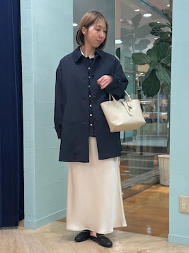 「NOLLEY’S（ノーリーズ）のアイテム（スカート）」を使った、nol tsujiさん（レディース・164cm）の春コーディネート