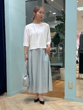 「NOLLEY’S（ノーリーズ）のアイテム（トップス）」を使った、nol tsujiさん（レディース・164cm）の春コーディネート