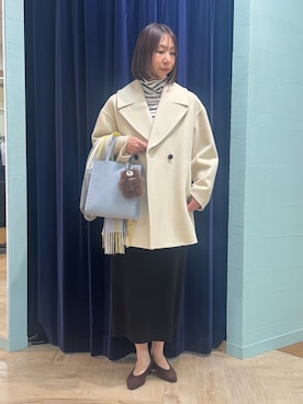 「アイテム（ダッフルコート）」を使った、nol tsujiさん（レディース・164cm）の秋コーディネート