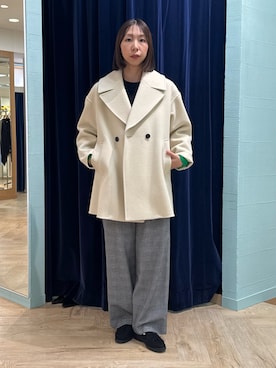 「アイテム（ダッフルコート）」を使った、nol tsujiさん（レディース・164cm）の秋コーディネート