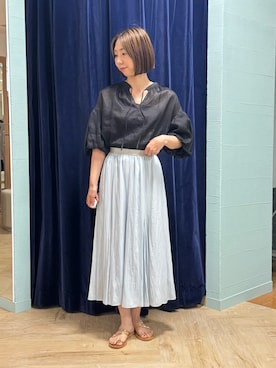 「NOLLEY’S（ノーリーズ）のアイテム」を使った、nol tsujiさん（骨格ウェーブ・レディース・164cm）の夏コーディネート
