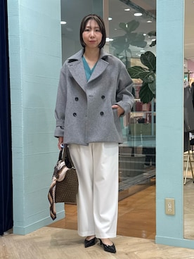 「アイテム（ピーコート）」を使った、nol tsujiさん（レディース・164cm）の秋コーディネート