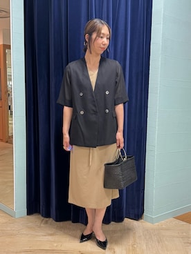 「NOLLEY’S（ノーリーズ）のアイテム」を使った、nol tsujiさん（骨格ウェーブ・レディース・164cm）の夏コーディネート