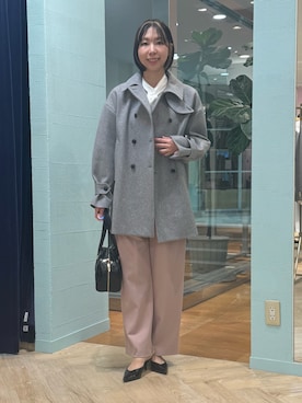 「アイテム（ピーコート）」を使った、nol tsujiさん（レディース・164cm）の秋コーディネート