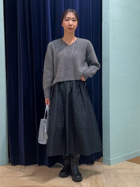 「ガーリーコーデ」｜「アイテム（アクセサリー）」を使った、nol tsujiさん（レディース・164cm）の冬コーディネート