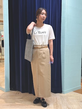 「スカートコーデ」｜「アイテム（ローファー）」を使った、nol tsujiさん（レディース・164cm）の秋コーディネート