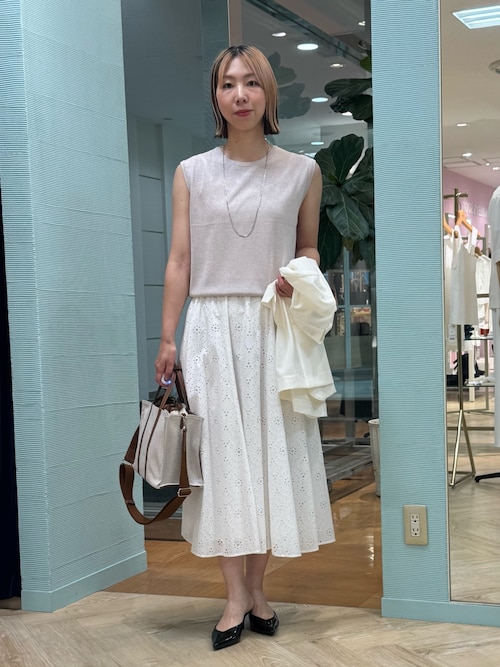 セットアップ対応》ウォッシャブルレースフレアスカート(スカート セットアップ対応》ウォッシャブルレースフレアスカート(スカート