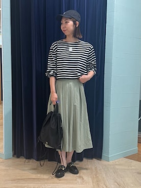 「スカートコーデ」｜「アイテム（ローファー）」を使った、nol tsujiさん（レディース・164cm）の秋コーディネート