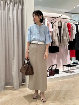 「NOLLEY’S Sophi（ノーリーズソフィ）のアイテム」を使った、nol niiharaさん（レディース・162cm）の夏コーディネート