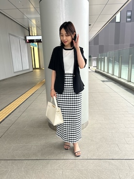 「NOLLEY’S Sophi（ノーリーズソフィ）のアイテム（ジャケット/アウター）」を使った、nol niiharaさん（レディース・162cm）の夏コーディネート
