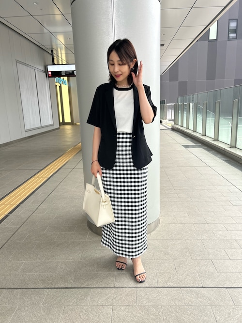 ギンガムチェックロングタイトスカート　ノーリーズソフィー　飯豊まりえ セール】ギンガムチェックロングタイトスカート（スカート