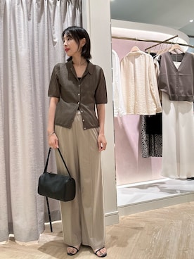 「ニットコーデ」｜nol niiharaさん（レディース・162cm）の夏コーディネート