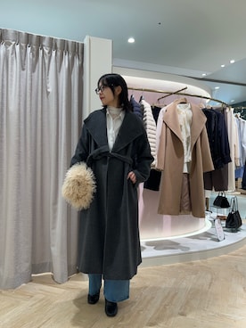 「NOLLEY’S（ノーリーズ）のアイテム（ショルダーバッグ）」を使った、nol niiharaさん（レディース・162cm）の秋コーディネート