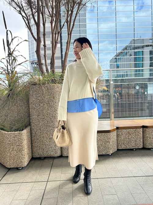 ウォッシャブルスエードダンボールタイトスカート（スカート