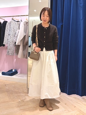 「アイテム（エコバッグ/サブバッグ）」を使った、aikoさん（レディース・158cm）の冬コーディネート