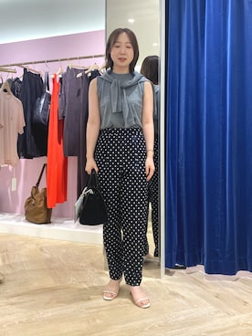 「アイテム（ポーチ）」を使った、aikoさん（レディース・158cm）の秋コーディネート