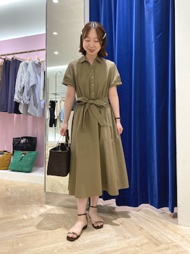 「アイテム（シャツワンピース）」を使った、aikoさん（レディース・158cm）の夏コーディネート