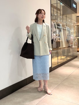 「NOLLEY’S（ノーリーズ）のアイテム」を使った、aikoさん（レディース・158cm）の春コーディネート