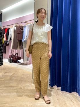 「ドットパンツ」｜aikoさん（レディース・158cm）の夏コーディネート
