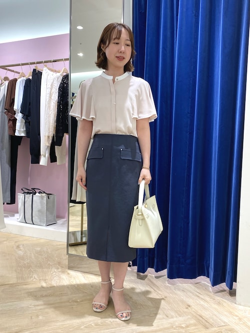 美品フォクシー　 アイスブルーニットタイトスカート 美品フォクシー アイスブルーニットタイトスカート - メルカリ