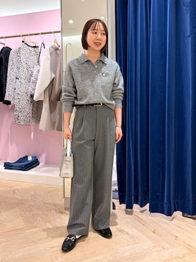 「アイテム（ブローチ/コサージュ）」を使った、aikoさん（レディース・158cm）の冬コーディネート