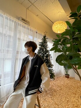 「Right-on（ライトオン）のアイテム（ジャケット/アウター）」を使った、unvillageさん（メンズ・165cm）の冬コーディネート