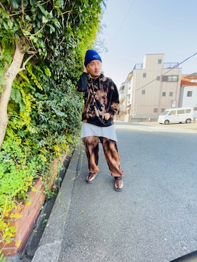 「スエット」｜「アイテム（ニットキャップ/ビーニー）」を使った、イトちゃんさん（メンズ・170cm）の秋コーディネート