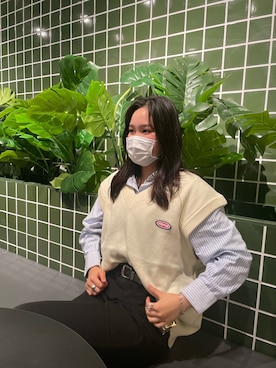 「VISION（ヴィジョン）のアイテム（トップス）」を使った、____rion_.roomさん（レディース・167cm）の冬コーディネート