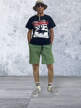 「アイテム（スリッポン）」を使った、トクさんさん（メンズ・270cm）の夏コーディネート