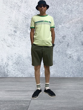 「アイテム（アクセサリー）」を使った、トクさんさん（メンズ・270cm）の夏コーディネート