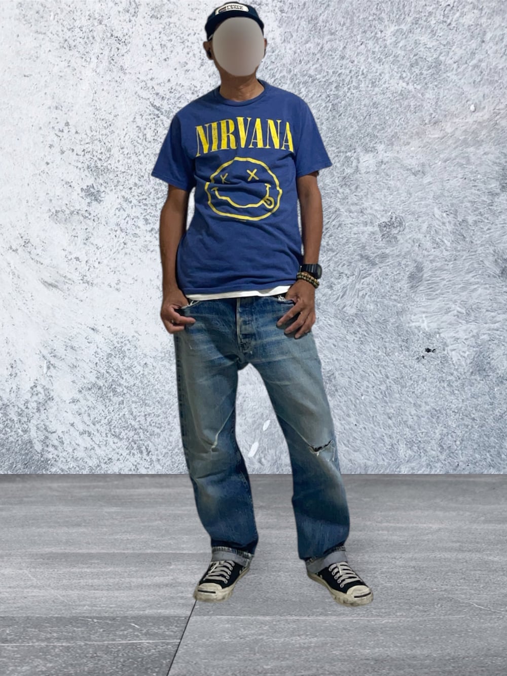 NIRVANAのTシャツ/カットソー（ブルー系）を使った人気