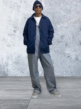 「アイテム（サロペット/オーバーオール）」を使った、トクさん　産ませてよ🥚さん（メンズ・270cm）の秋コーディネート