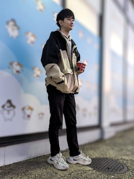 「スキニー」｜「UNIQLO（ユニクロ）のアイテム」を使った、Kさん（メンズ・177cm）の冬コーディネート
