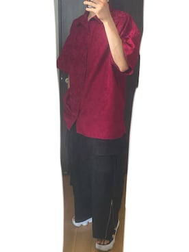 「赤」｜「アイテム（レッド系）」を使った、エムシーさん（メンズ・168cm）の夏コーディネート